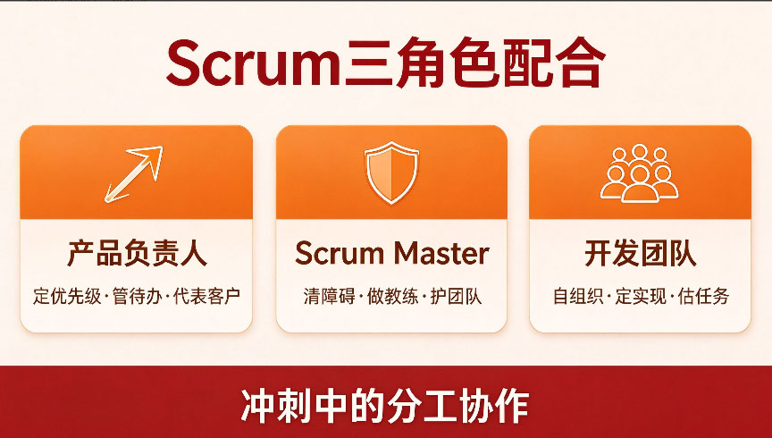 Scrum三角色怎么配合？PO、Scrum Master与开发团队的职责分工